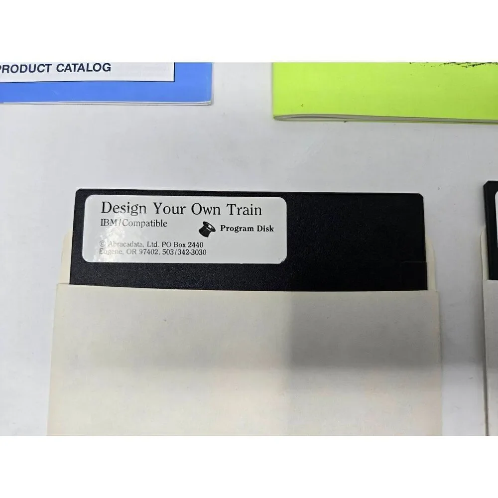 DESIGN YOUR OWN TRAIN ABRACADATA IBM PC COMPUTER GAME VINTAGE 1987